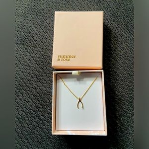 Summer & Rose Gold Wishbone Bracelet